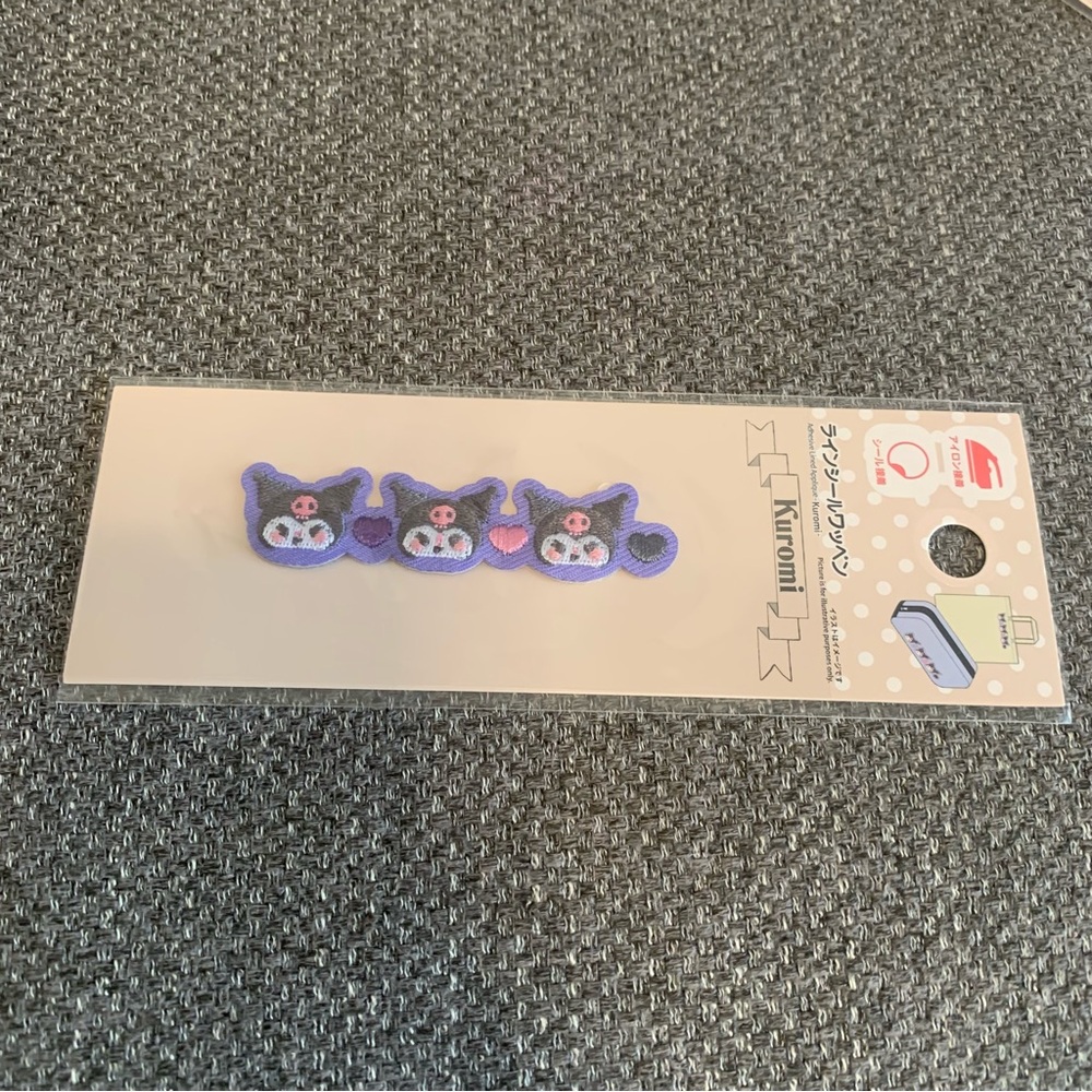 BNIB Japan Sanrio Kuromi Embroidery Applique Iron On / Sticker Patch